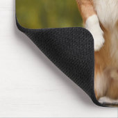 Glückliches Corgi-Welpen-Stehfoto Mousepad (Ecke)