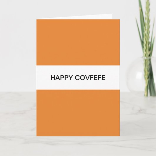 glückliches covfefe feiertagskarte (Vorderseite)