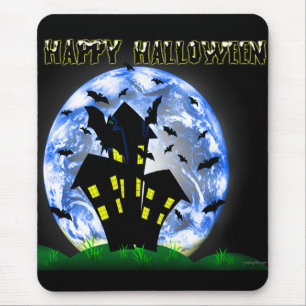 Glückliches Creepy Spuk Haus Mousepad Halloweens