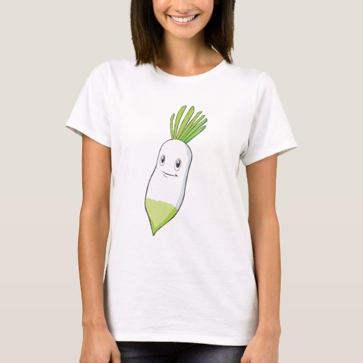 Glückliches Daikon Lächeln T-Shirt (Vorderseite)