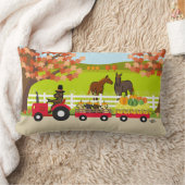 Glückliches Dankeschön an Labradors und Traktor Lendenkissen (Decke)