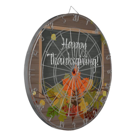 glückliches Dankeschön Dartscheibe (Vorderseite Links)