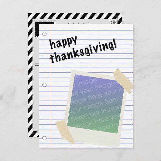 glückliches Dankeschön Feiertagspostkarte (Vorne/Hinten)