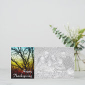 glückliches Dankeschön (Geisterbaum) Feiertagskarte (Stehend Vorderseite)