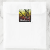 glückliches Dankeschön (Geisterbaum) Quadratischer Aufkleber (Tasche)