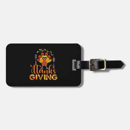 glückliches Dankeschön Gepäckanhänger (Vorderseite horizontal)