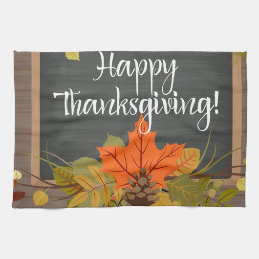 glückliches Dankeschön Geschirrtuch (Horizontal)