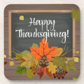 glückliches Dankeschön Getränkeuntersetzer (Vorderseite)