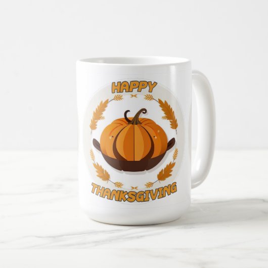 glückliches Dankeschön Kaffeetasse (VorderseiteRechts)