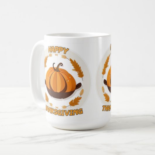 glückliches Dankeschön Kaffeetasse (Vorderseite Links)