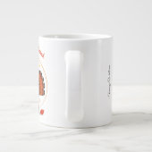 Glückliches Dankeschön mit Danksagungen Jumbo-Tasse (Rückseite)