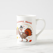 Glückliches Dankeschön mit Danksagungen Porzellantasse (Rechts)