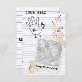 glückliches Dankeschön! Notebook-Skizzen Einladung (Vorne/Hinten)