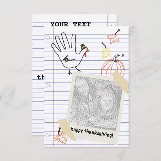 glückliches Dankeschön! Notebook-Skizzen Einladung (Vorne/Hinten)