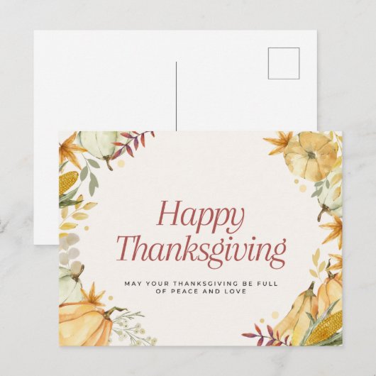 Glückliches Dankeschön Postkarte (Vorne/Hinten)