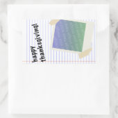 glückliches Dankeschön Rechteckiger Aufkleber (Tasche)