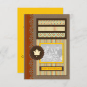 glückliches Dankeschön (Scrapbook) Einladung (Vorne/Hinten)