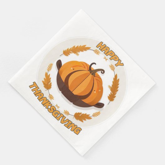 glückliches Dankeschön Serviette (Ecke)