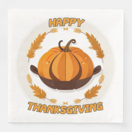 glückliches Dankeschön Serviette