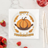 glückliches Dankeschön Serviette (Beispiel)