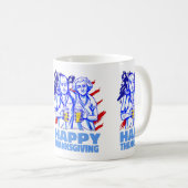 glückliches Dankeschön wasington franklin patrioti Kaffeetasse (VorderseiteRechts)