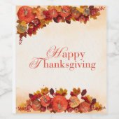 Glückliches Dankeschön Weinetikett (Einzelnes Label)