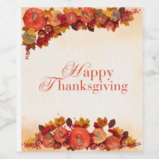 Glückliches Dankeschön Weinetikett (Einzelnes Label)