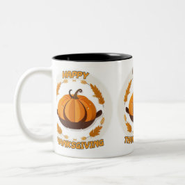 glückliches Dankeschön Zweifarbige Tasse