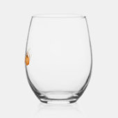 Glückliches Danksagenswerpenkürbis Weinglas Weinglas Ohne Stiel (Links)