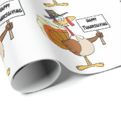 Glückliches Danksager Pilgris Türkei Geschenkpapier (Rolleneckpunkt)