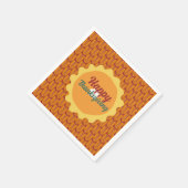 glückliches Danksagungsmuster Serviette (Ecke)