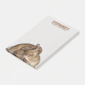 Glückliches Degu in einem Degu Stapel Post-it Klebezettel (angewinkelt)