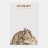 Glückliches Degu in einem Degu Stapel Post-it Klebezettel (Vorderseite)