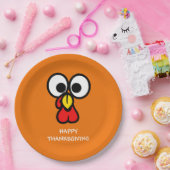 Glückliches die Erntedank-Türkei-Abendessen-Party Pappteller (Party)