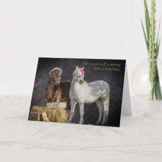 Glückliches die Shetlandinseln-Pony Weihnachten