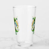 Glückliches Dino St. Patrick’s Day Trinkglas Glas (Rechts)