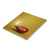 Glückliches Diwali Diya - Keramik-Fliese Fliese (Seite)