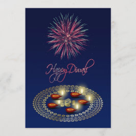 Glückliches Diwali Ganesha Rangoli - Einladung