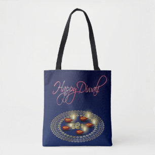 Glückliches Diwali Ganesha Rangoli - ganz vorbei - Tasche