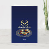 Glückliches Diwali Ganesha Rangoli - Gruß-Karte Karte (Rückseite)