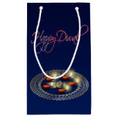 Glückliches Diwali Ganesha Rangoli - kleine Geschenktüte (Rückseite)
