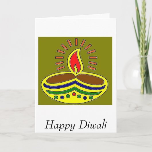 Glückliches Diwali Karte (Vorderseite)