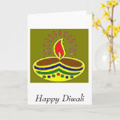 Glückliches Diwali Karte (Gelbe Blume)
