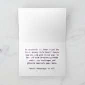 Glückliches Diwali mit Blasengewohnheitstext Karte (Innenseite)