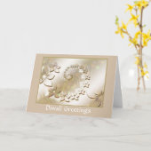 Glückliches Diwali mit Blumenrolle Karte (Gelbe Blume)