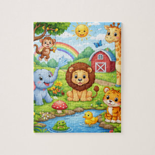Glückliches Dschungel-Jamboree-Puzzle Puzzle
