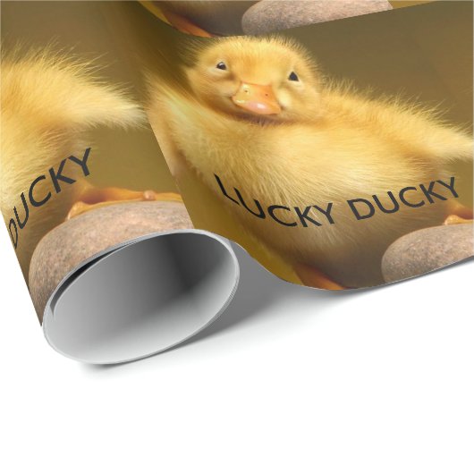 Glückliches Ducky Geschenkpapier (Rolleneckpunkt)