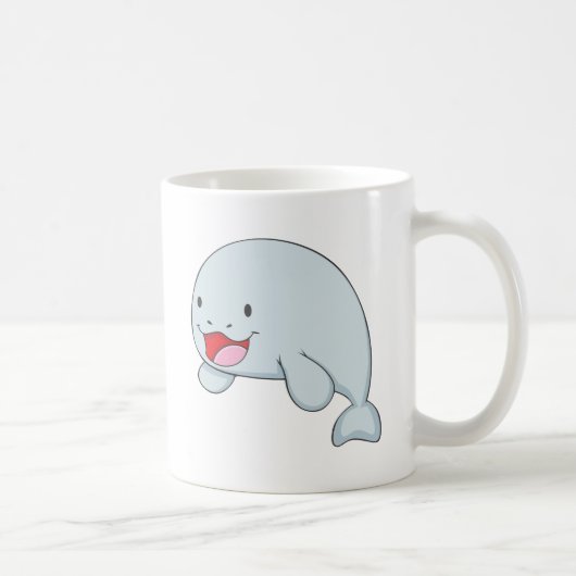 Glückliches Dugong Kaffeetasse (Rechts)
