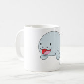 Glückliches Dugong Kaffeetasse (Vorderseite Links)