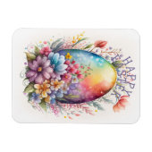 GLÜCKLICHES EASTER-Magnet mit Bunnies mit Osterei Magnet (Horizontal)